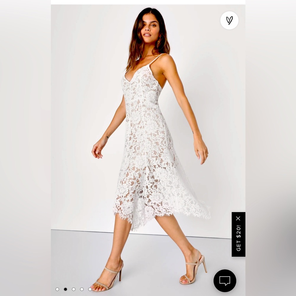 White Lace Dress from Lulus